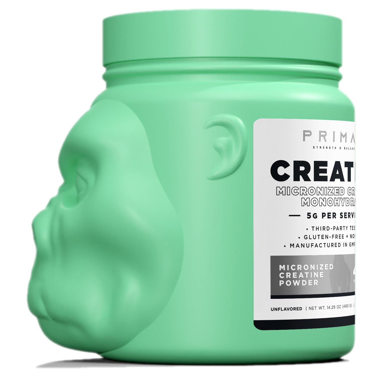 Primal Creatine Monohydrate pour into a shaker for easy mixing during workouts.