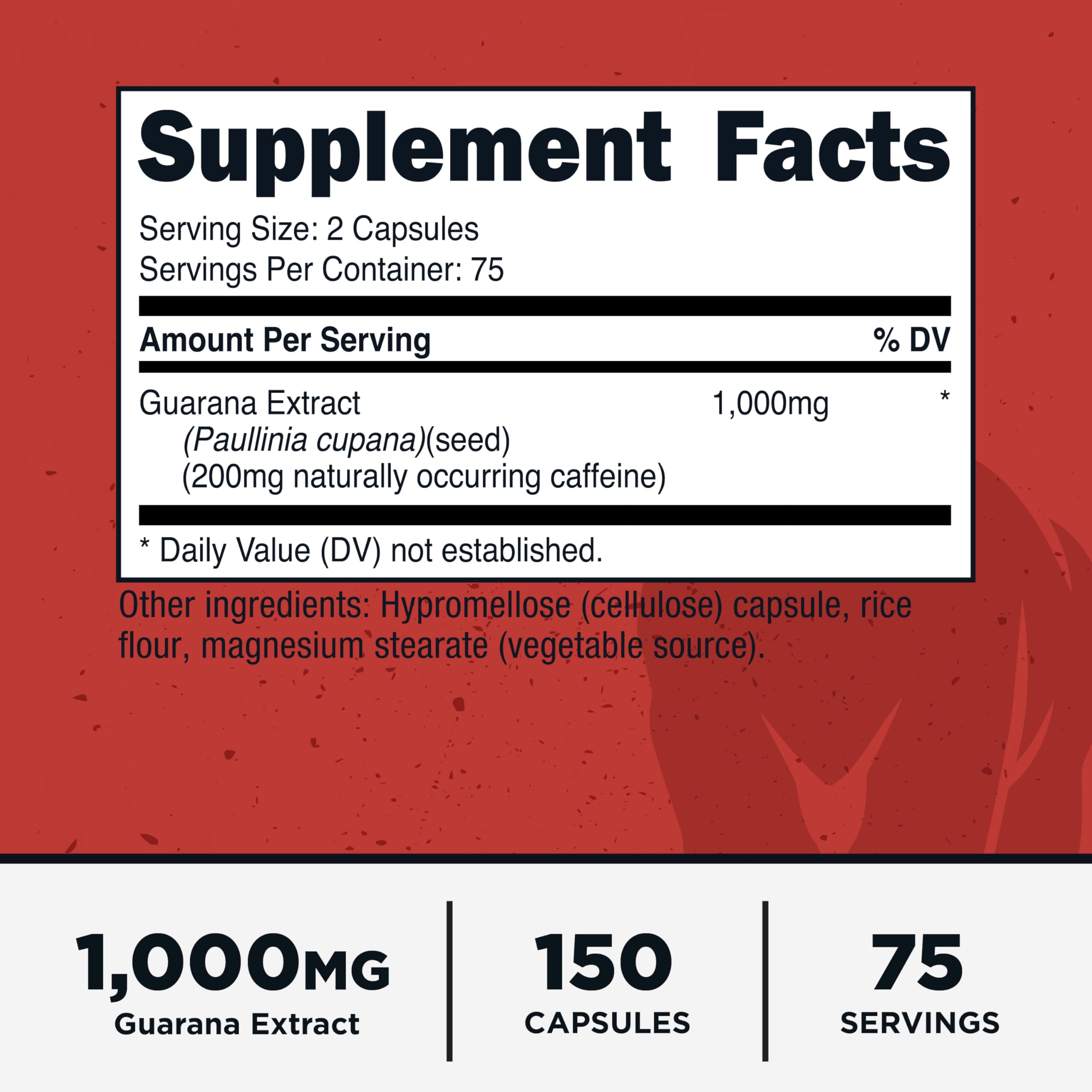 Close-up of Primal Guarana capsules for convenient daily use.
