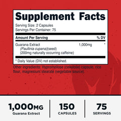 Close-up of Primal Guarana capsules for convenient daily use.