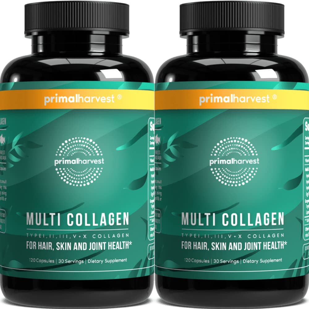 Primal Harvest balance bottle pour for easy daily collagen dosing and routine wellness.