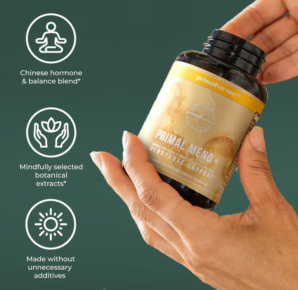 Primal Harvest Meno+ daily capsule for easy routine.