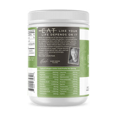 Primal Kitchen collagen peptides closeup with 10 g per serving detail.