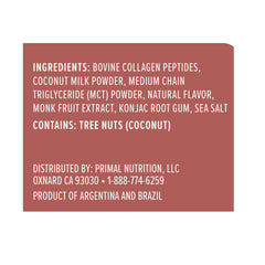 Coconut milk ingredients highlighted in Primal Kitchen creamer