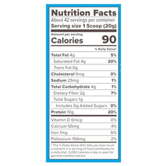Primal Kitchen Primal Fuel vanilla coconut whey scoop for measuring portions in smoothies.