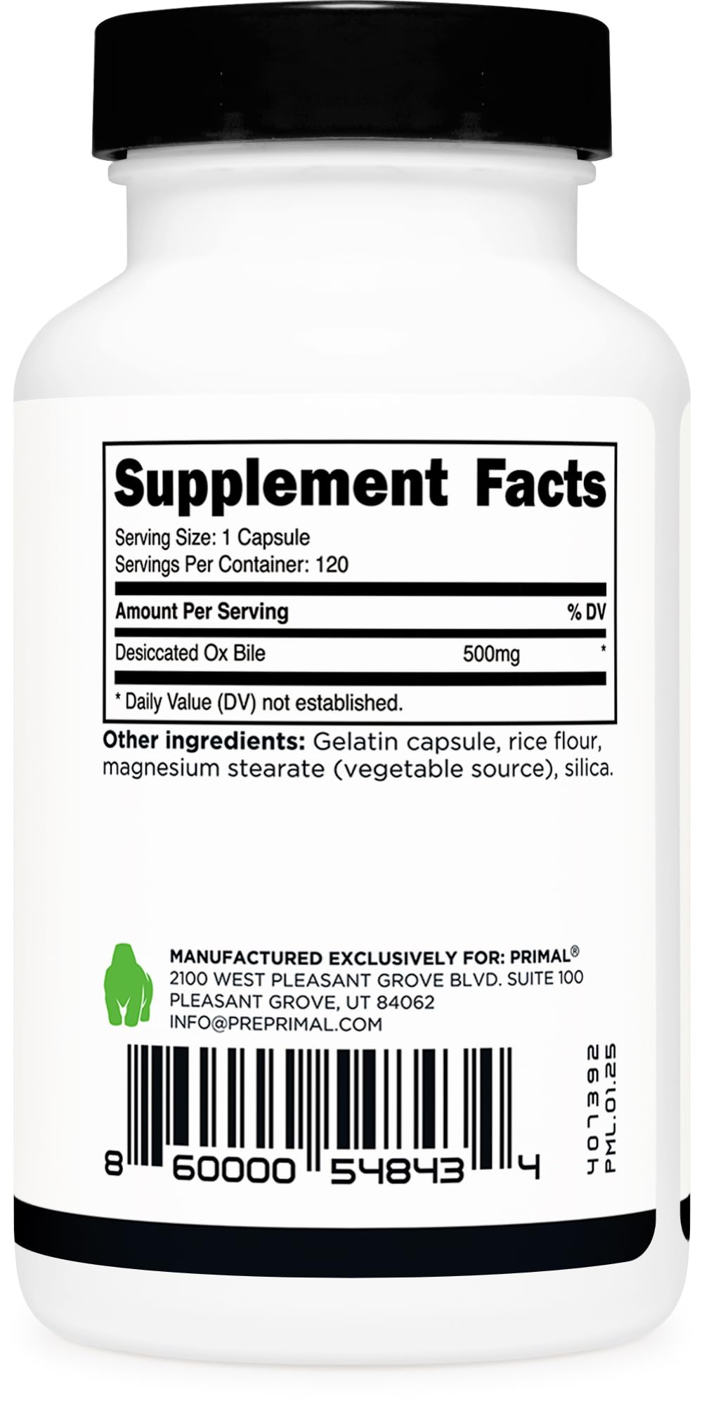 Primal Ox Bile serving idea with water for easy intake.
