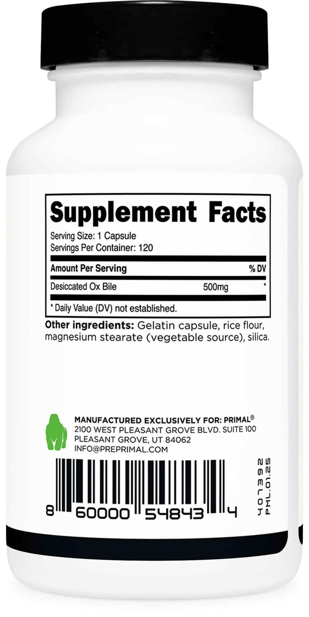 Primal Ox Bile serving idea with water for easy intake.
