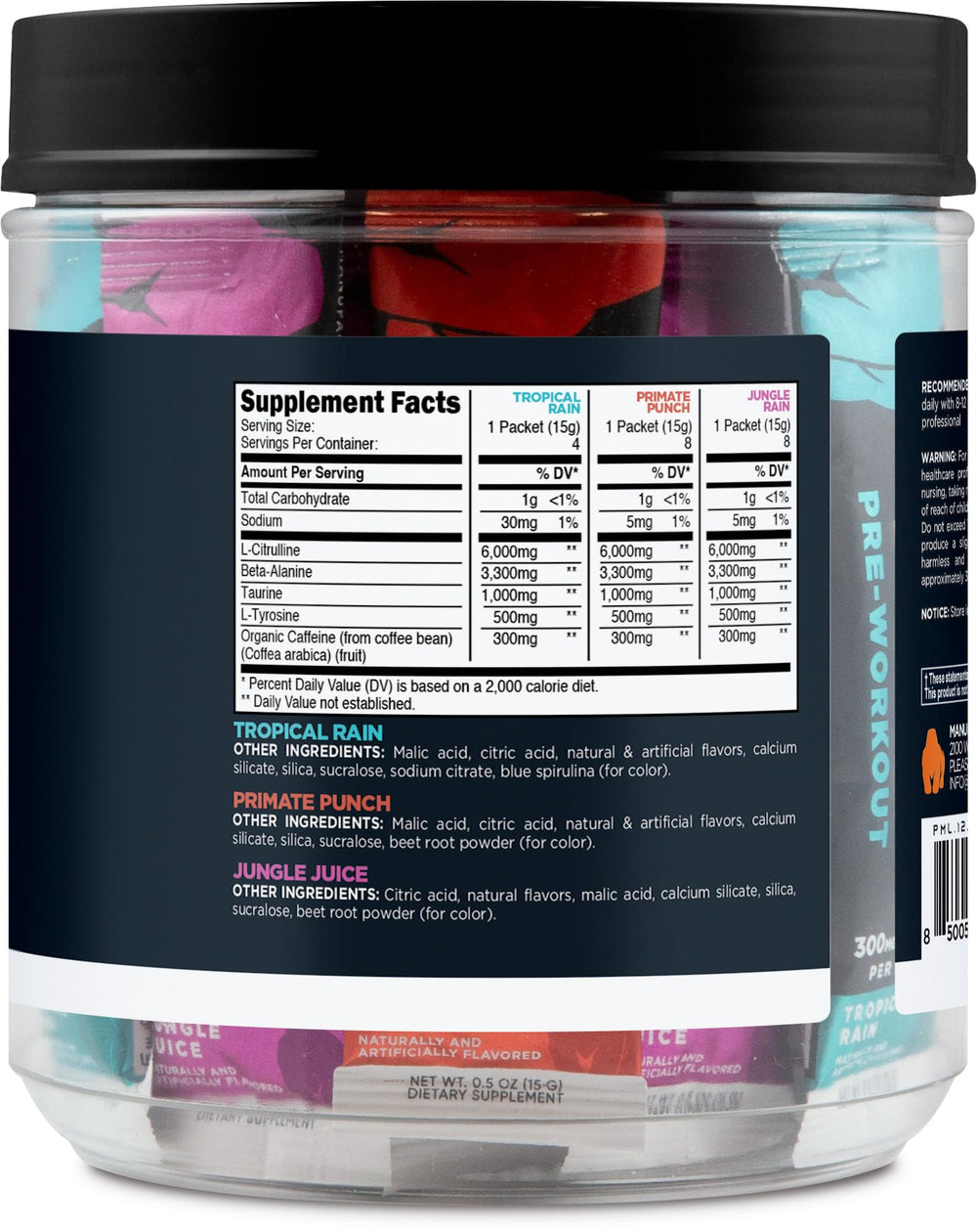 Primal PRE Jungle Juice stickpack with grapefruit flavor for endurance.