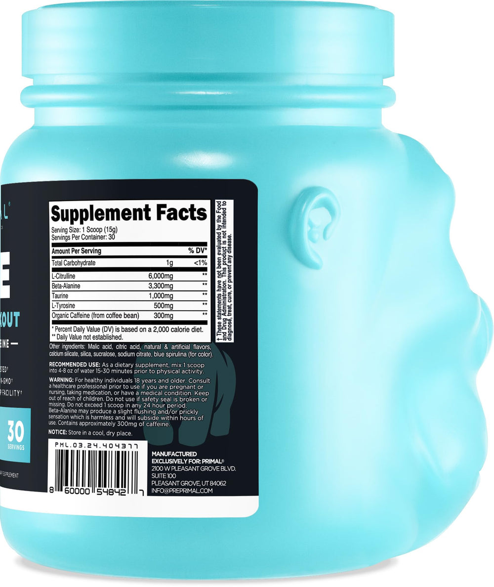 Primal serving container ready for daily workouts and routine use.