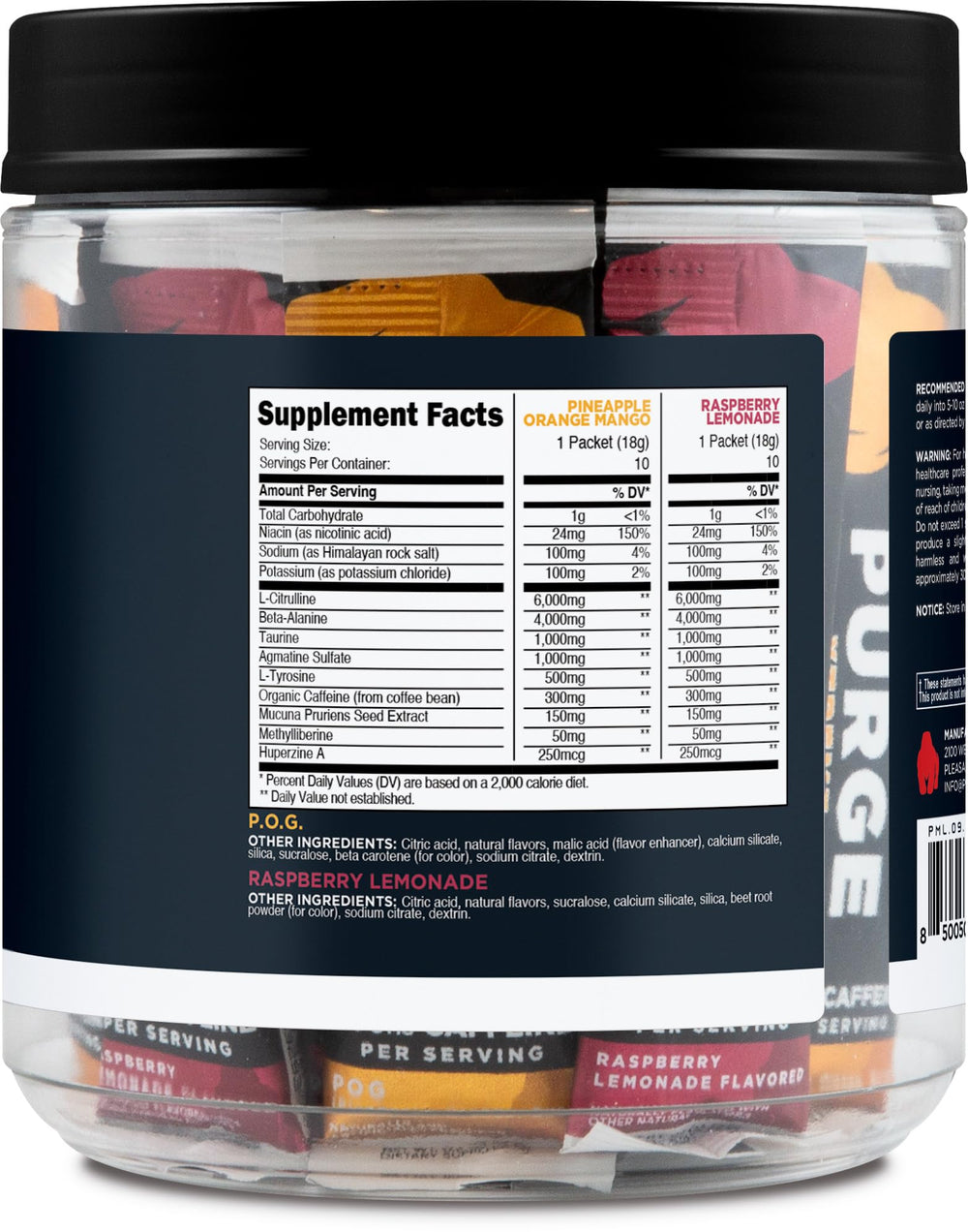 Primal Purge Xtreme Raspberry Lemonade stickpack ready to mix for refreshing energy