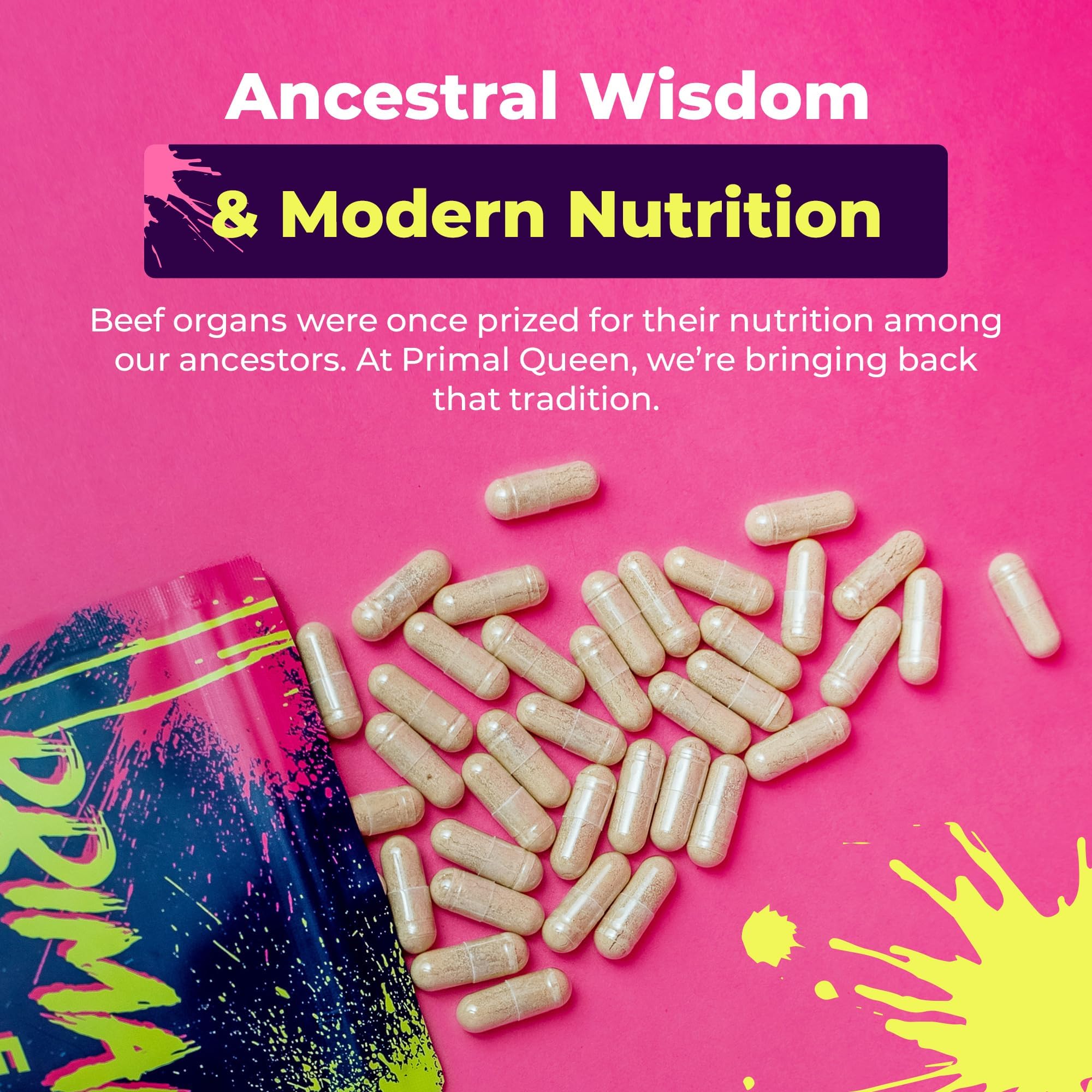 Primal Queen resealable bag image highlights easy storage and travel