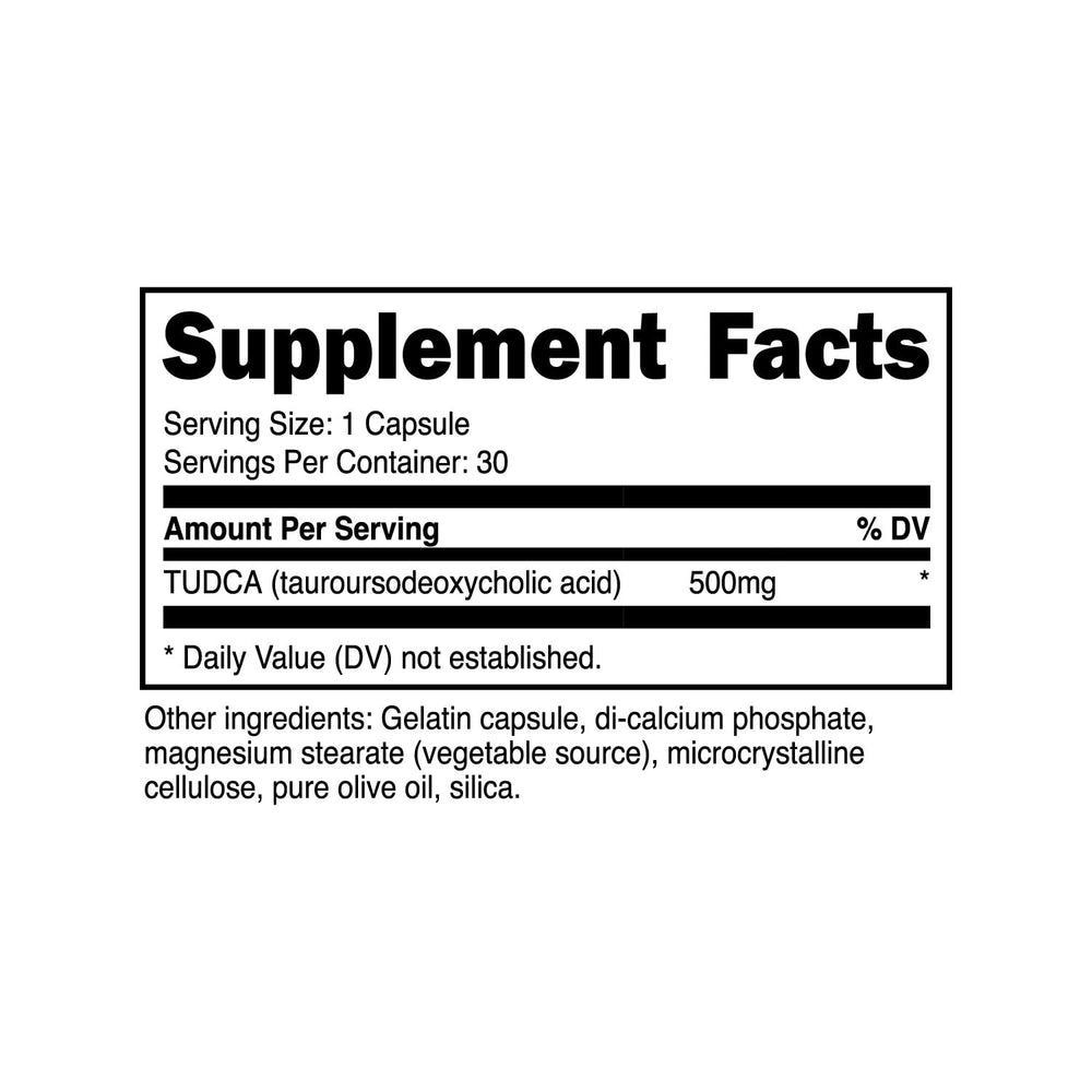 Primal Tudca capsules inside bottle suggest convenient daily supplementation.