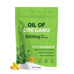 PRIMALHERBS Oil of Oregano with Black Seed Oil softgels bottle for natural energy and balanced digestion.