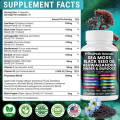 PrimalPeak Naturals Ashwagandha extract capsules for calm focus and balanced energy