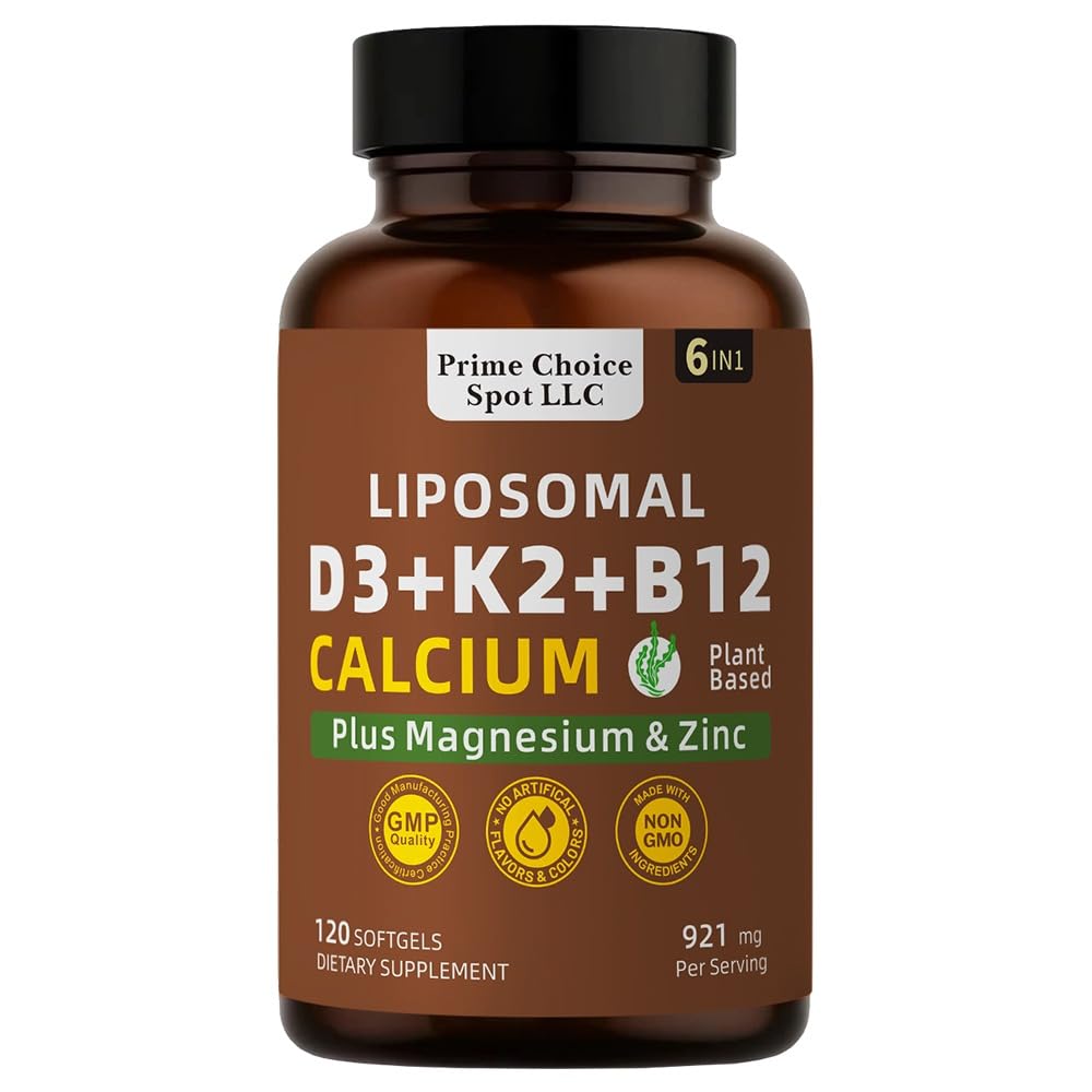 Prime Choice Spot Vitamin D3 K2 B12 bottle highlighting high-potency daily bone support.