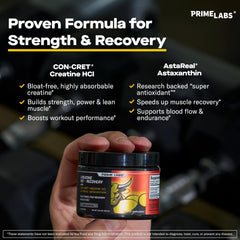 Prime Labs CON-CRET Creatine HCl 7x concentration visualization.