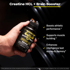 Prime Labs Creatine HCl capsules closeup showing compact pills ideal for gym sessions.
