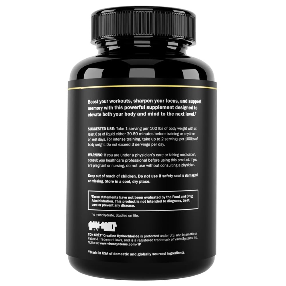 Prime Labs Creatine HCl serving size label clarifies dosing for users.