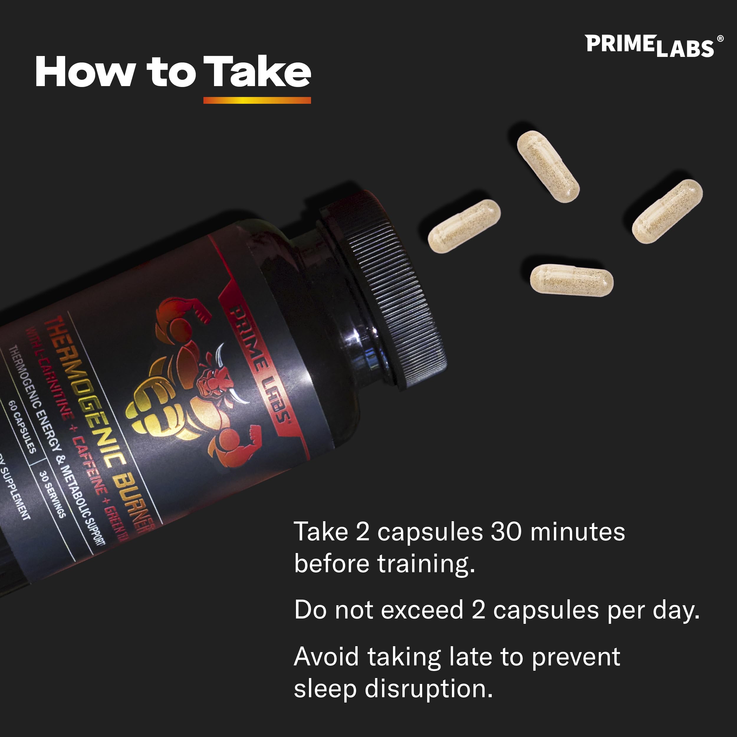 Prime Labs green tea and caffeine blend image signals sustained focus during training.