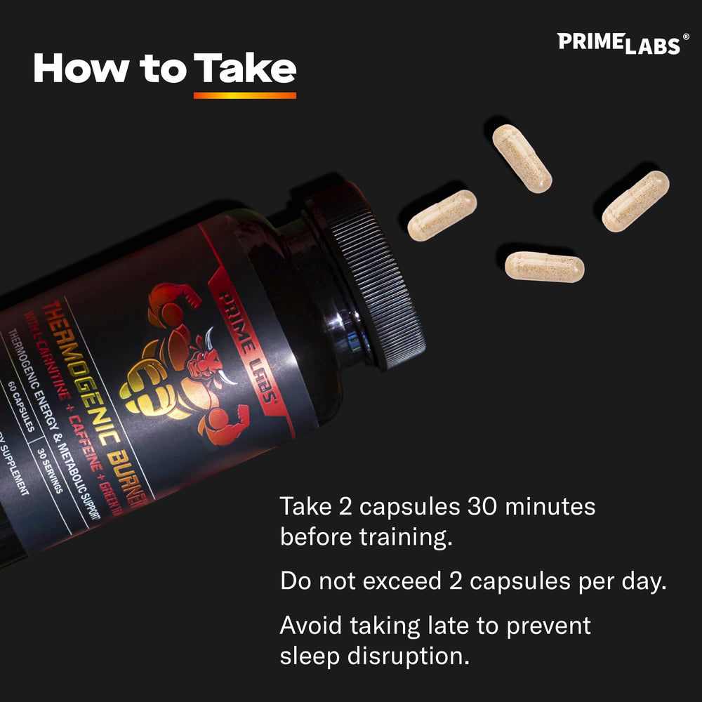 Prime Labs green tea and caffeine blend image signals sustained focus during training.