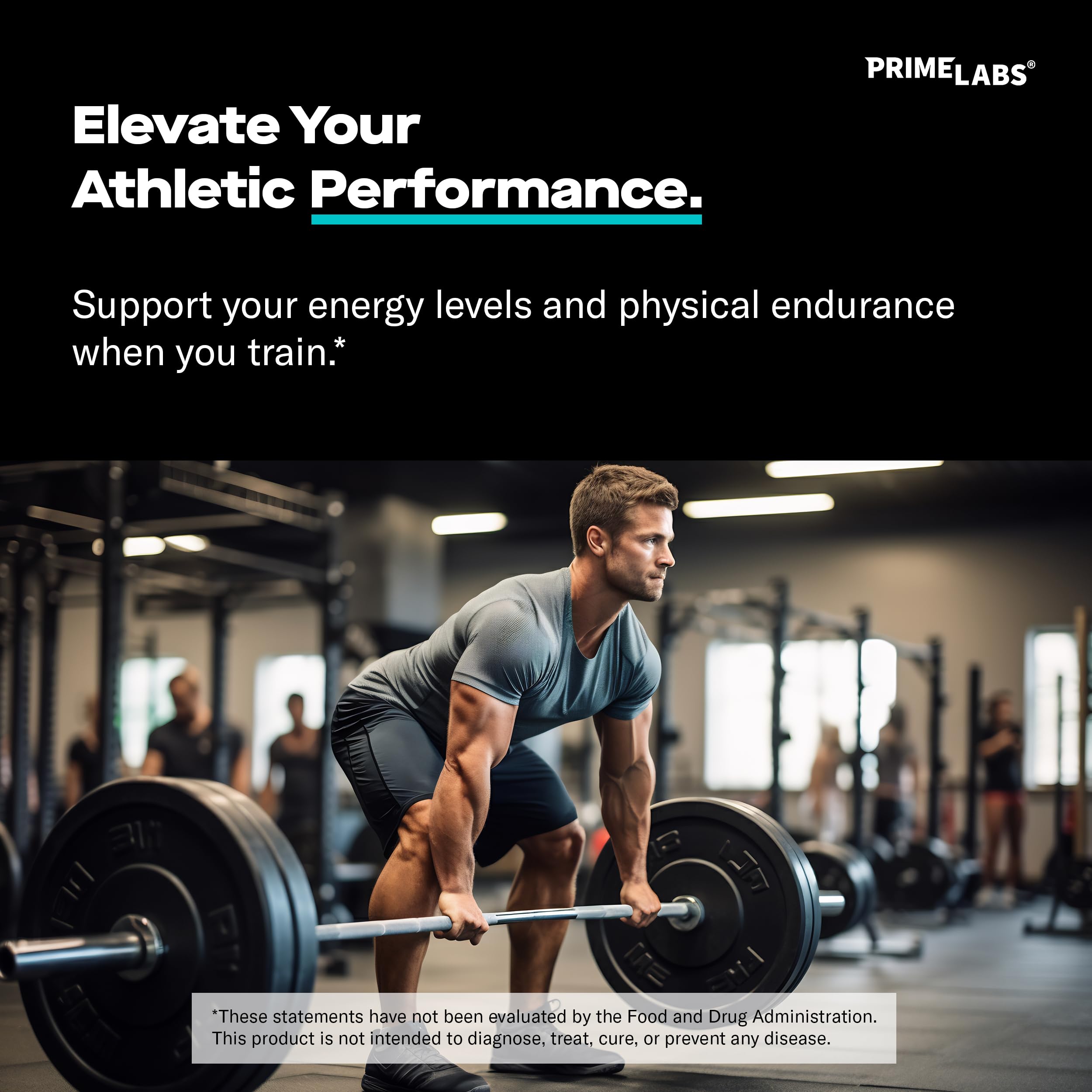 Prime Labs L-Arginine 1500mg capsules in hand showing dosing convenience.