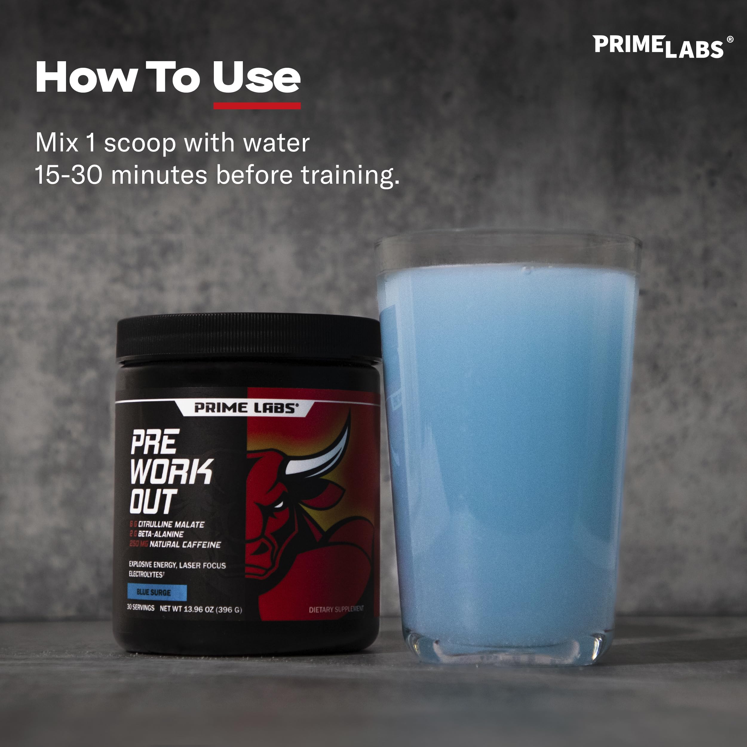 Prime Labs Pre Workout green tea extract detail underscoring focus support