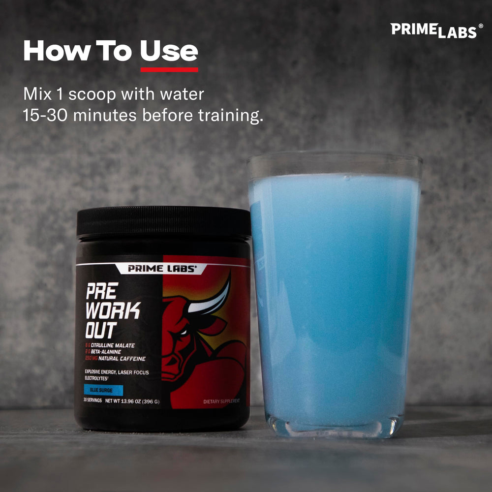 Prime Labs Pre Workout green tea extract detail underscoring focus support