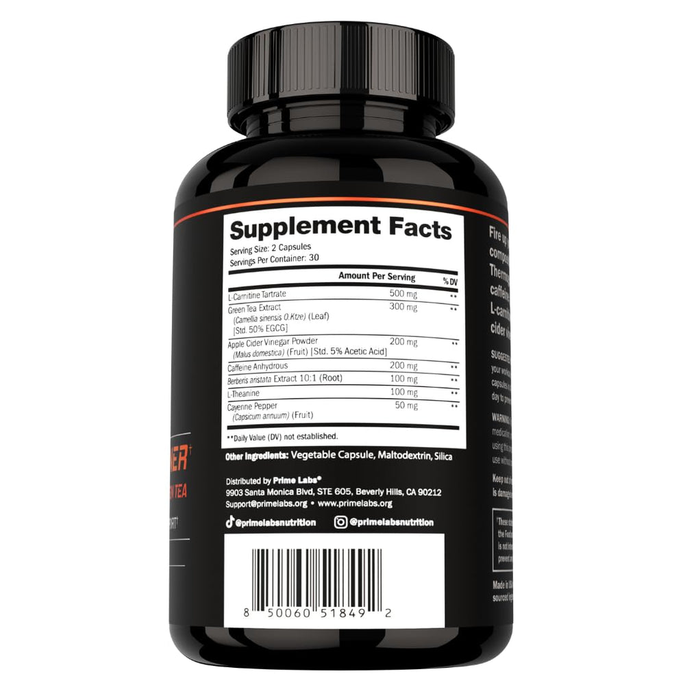 Prime Labs pre-workout instruction image suggests taking capsules before training.