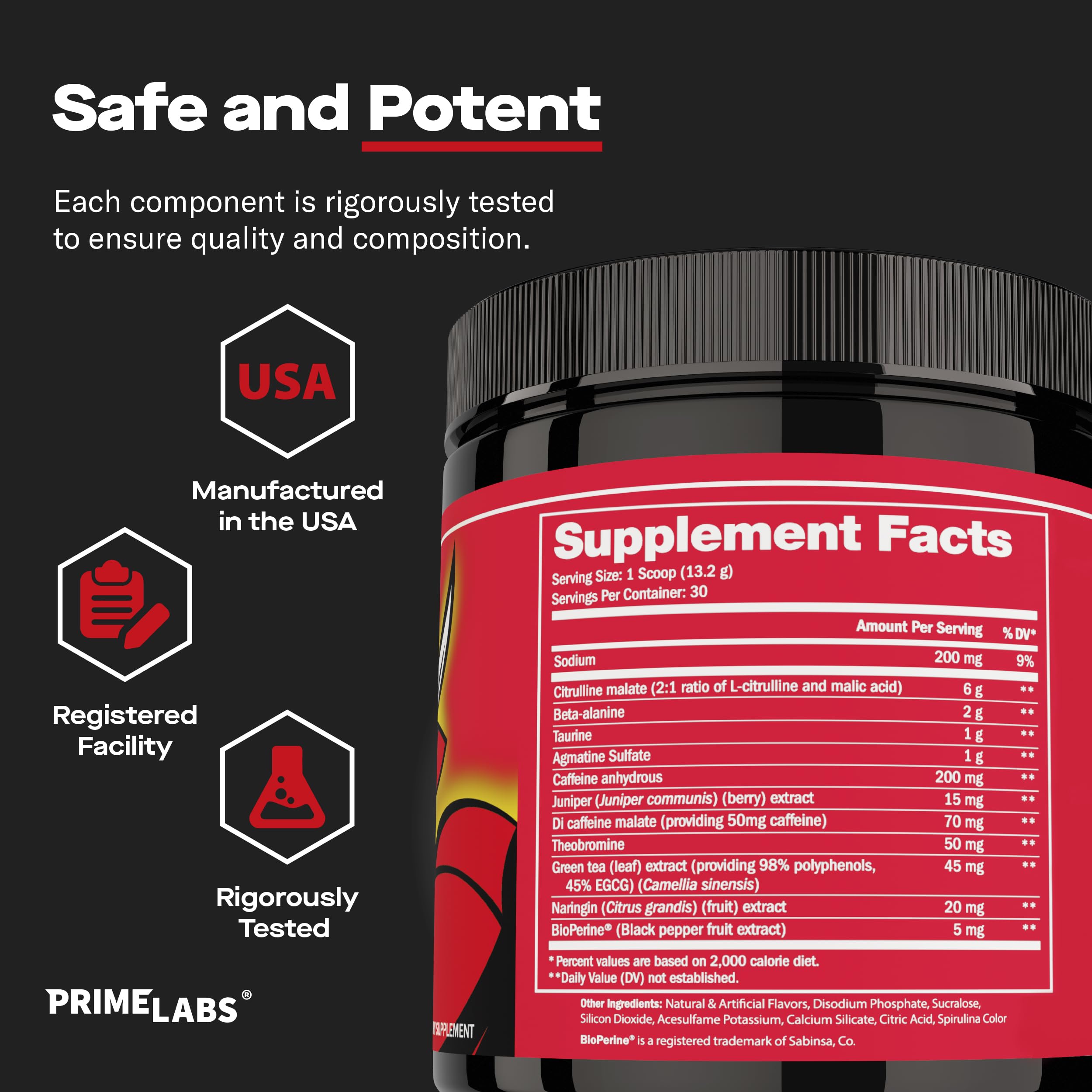 Prime Labs Pre Workout shaker bottle prepped for an on-the-go workout