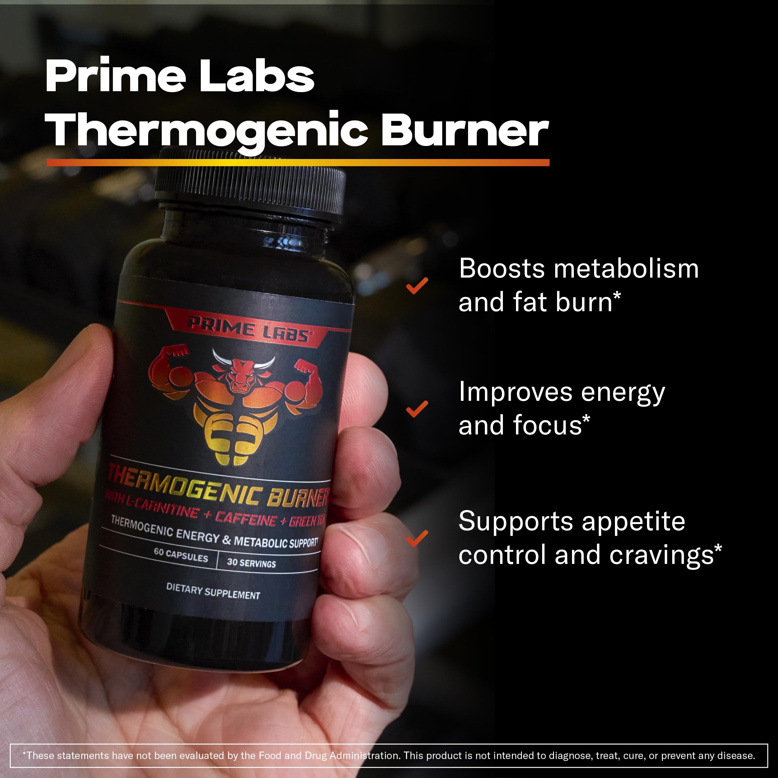 Prime Labs Thermogenic capsules show a convenient, energy-supporting form for training.