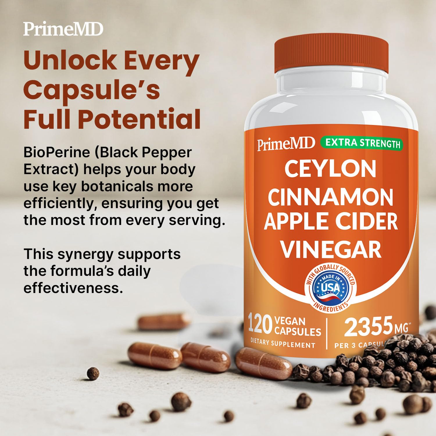 PrimeMD wellness-scene with bottle and glass suggests balanced lifestyle