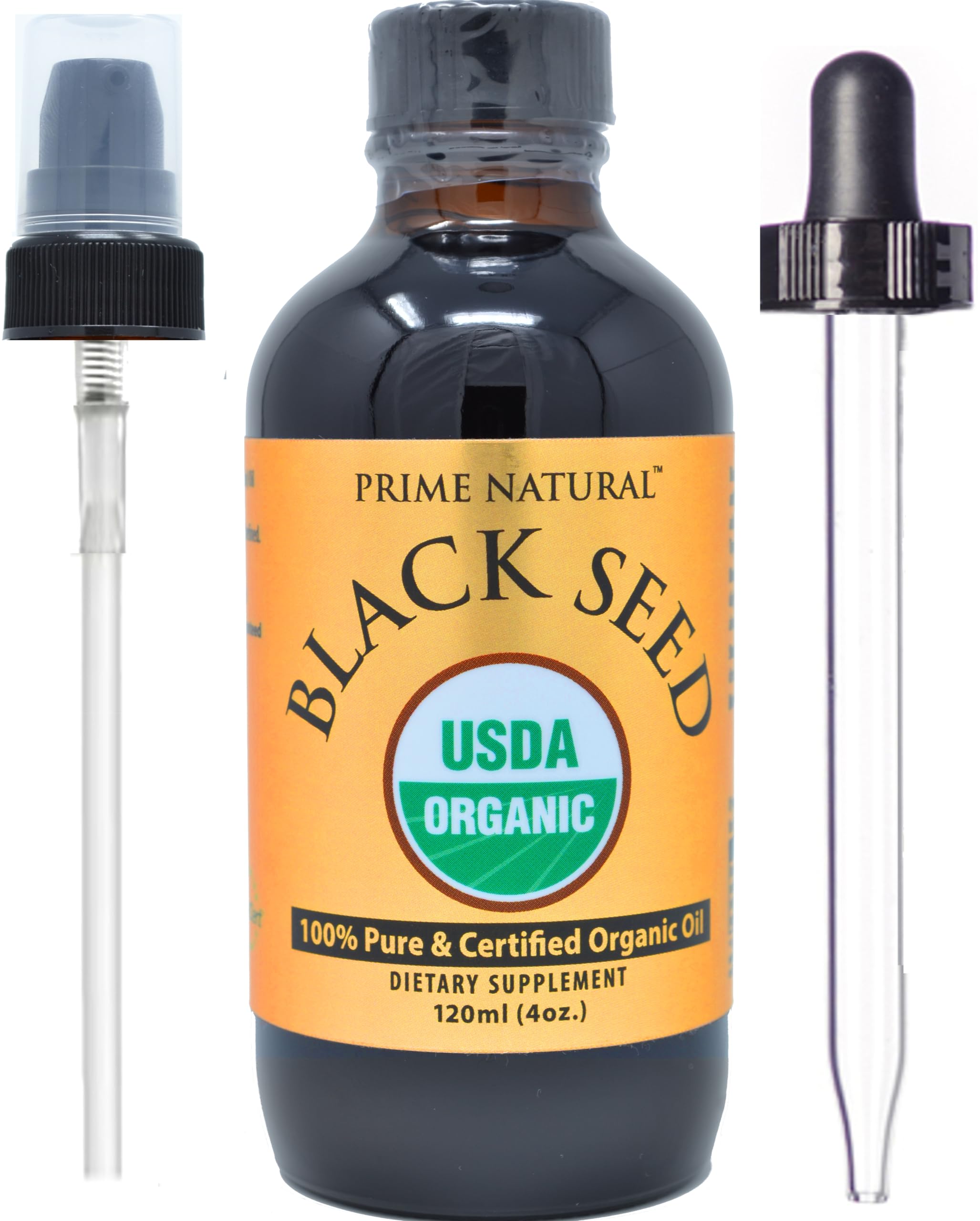 Prime Natural Black Seed Oil liquid gold glow captured in a shot.