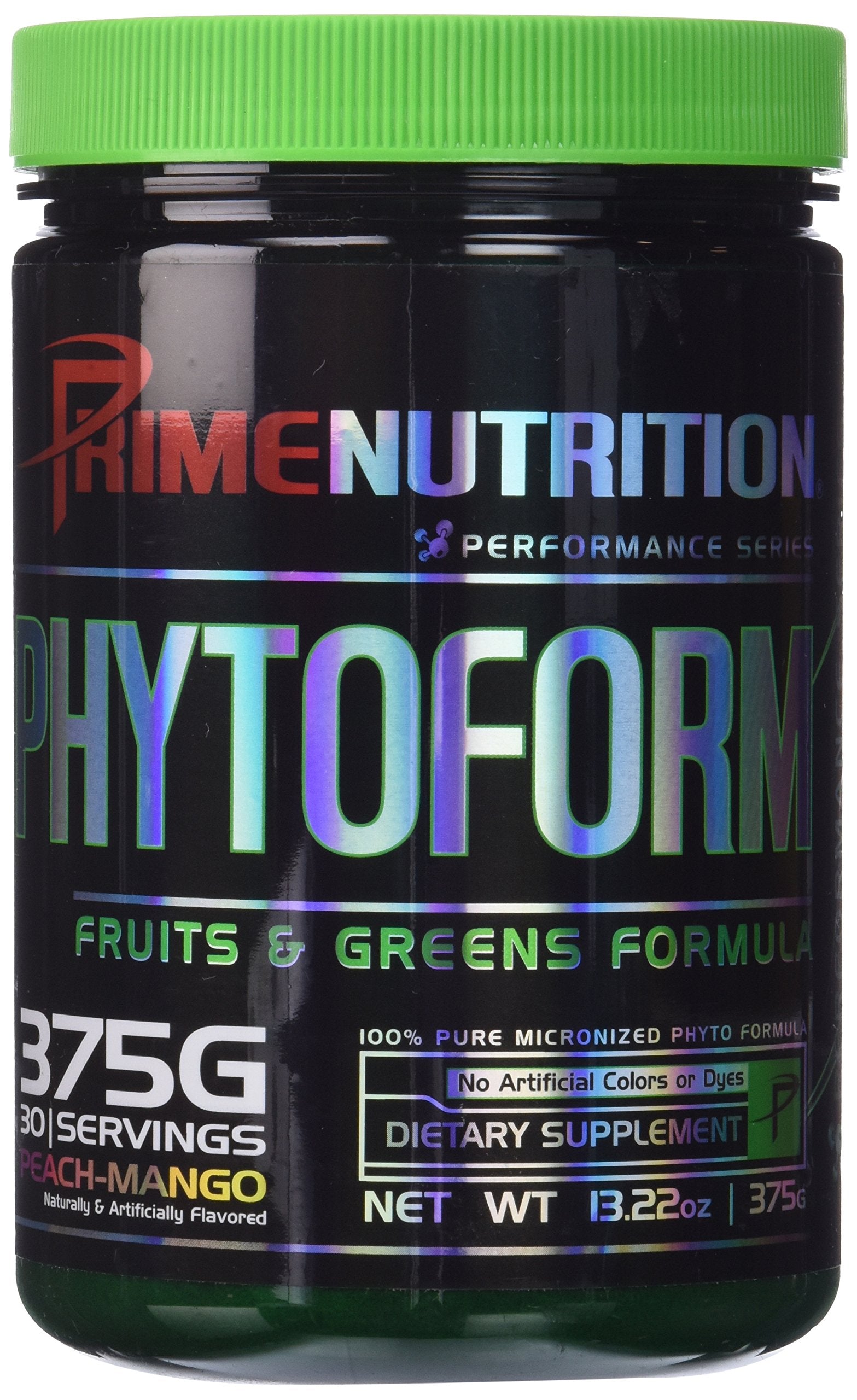 Prime Nutrition Phytoform jar with peach-mango flavor for convenient daily nutrition