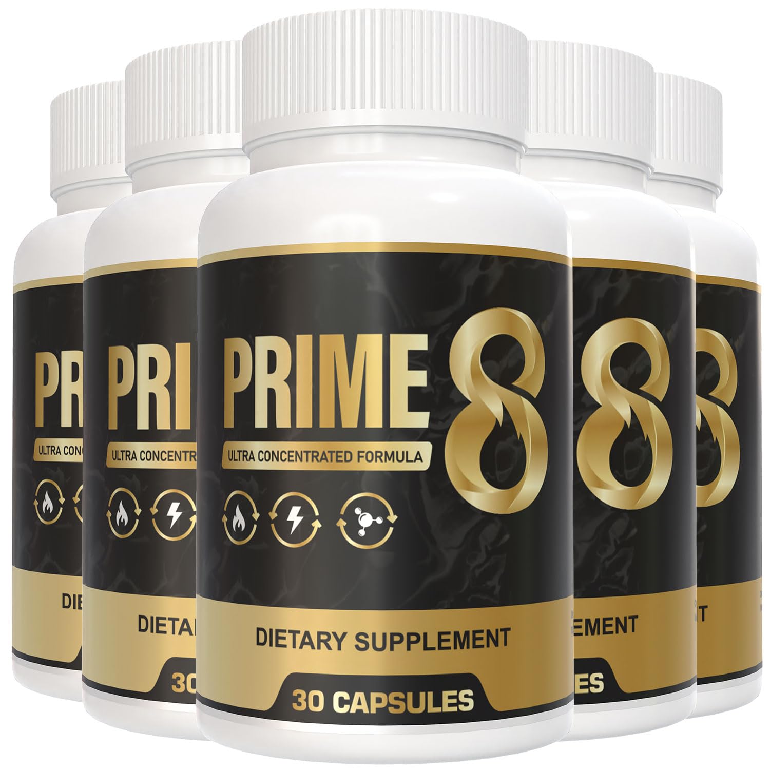 Prime 8 Original formula 5-pack bottle for daily routine and consistent supplementation.