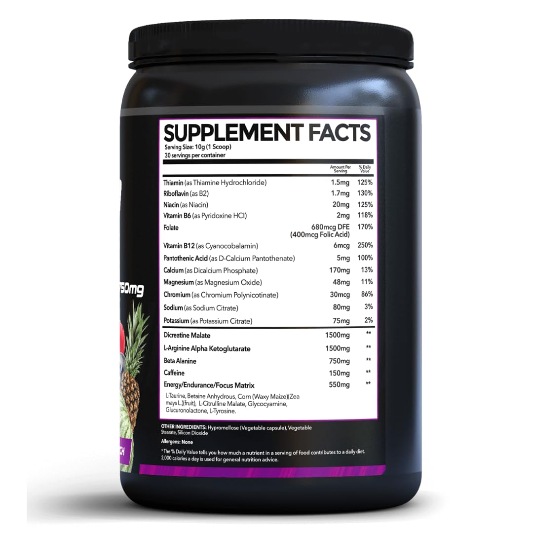 PrimeGENIX Nitric Pump fruit punch drink poured, offering refreshing flavor and hydration support.
