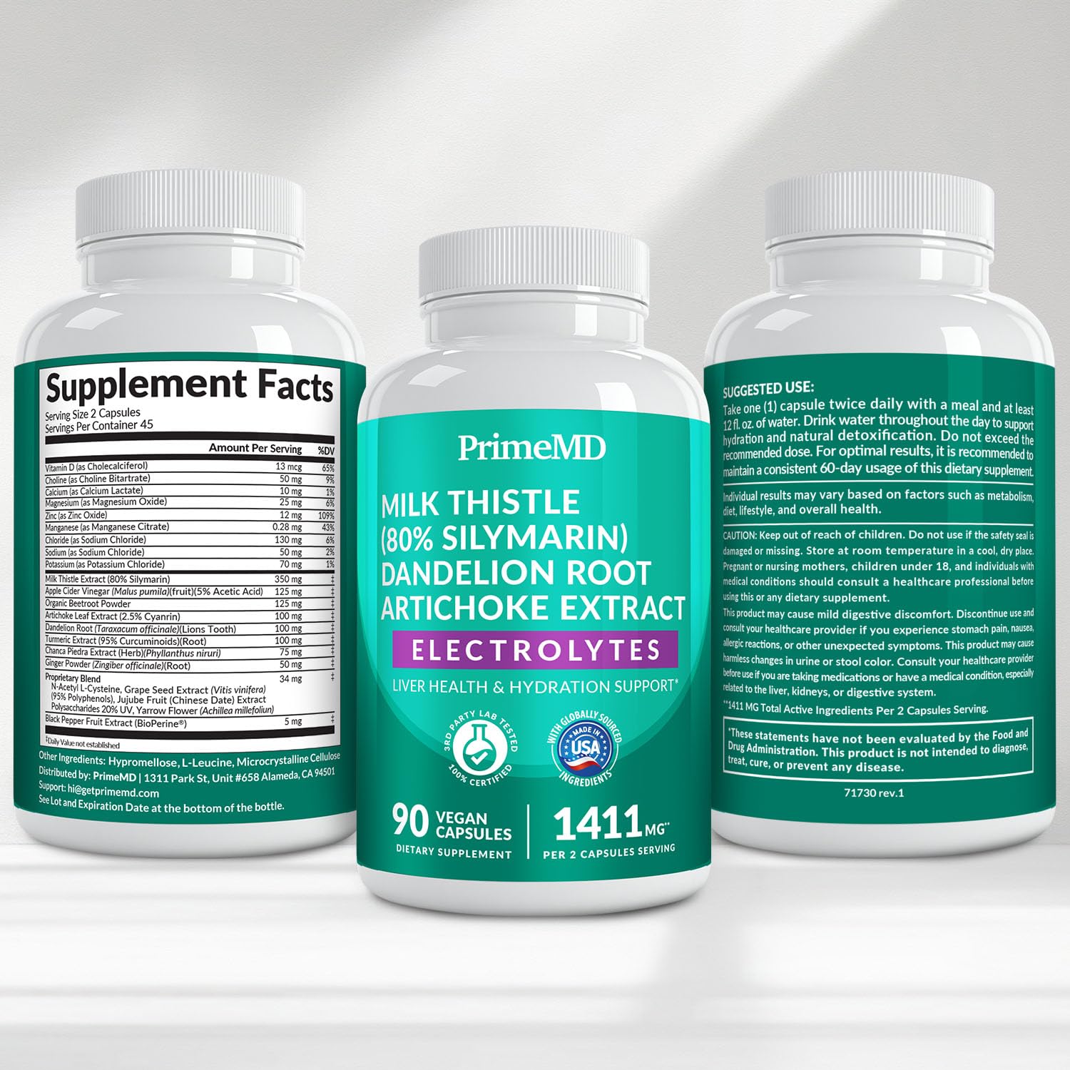 PrimeMD liver support packaging designed for easy daily use on the go