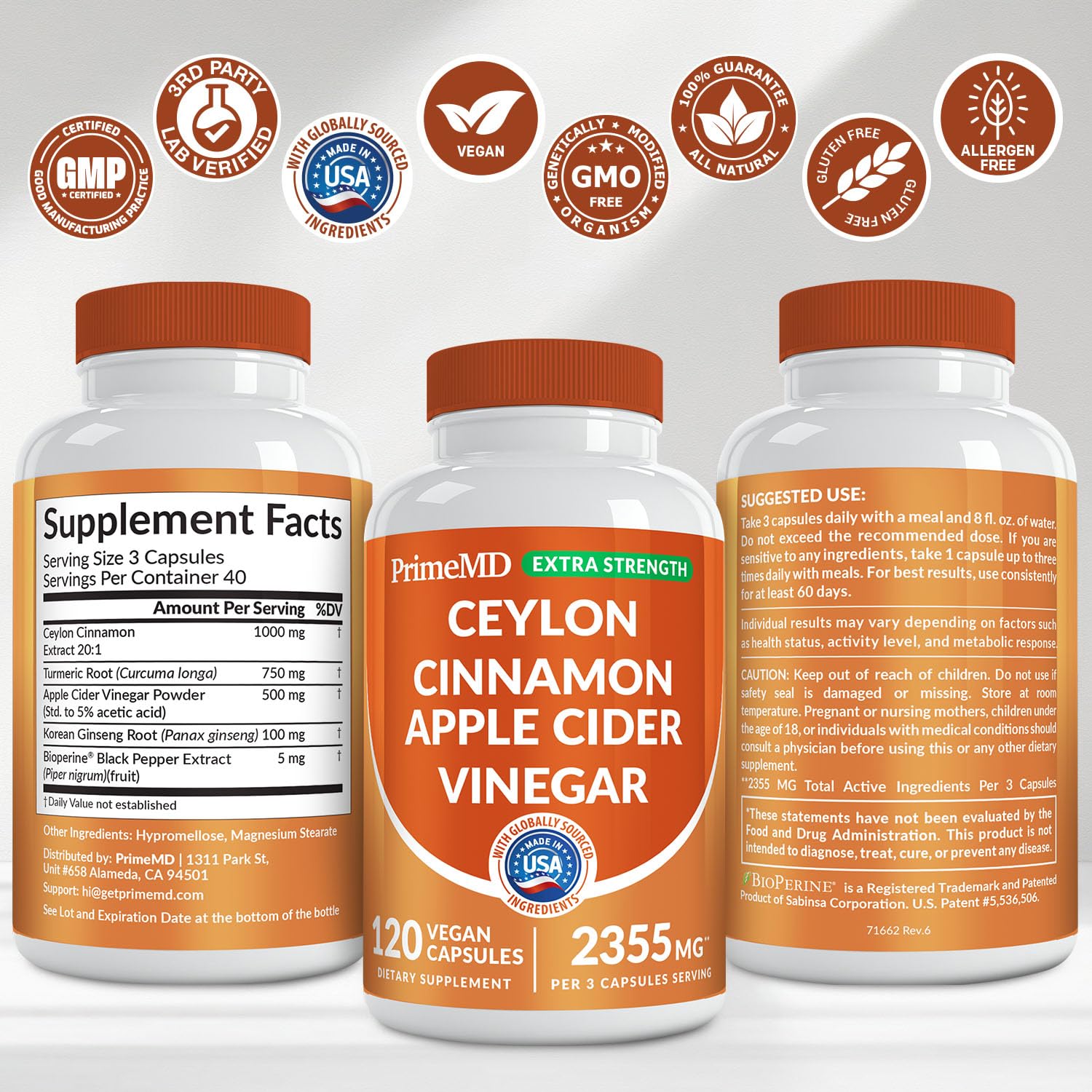 PrimeMD daily-dose capsules pour into hand, ideal for a busy morning.