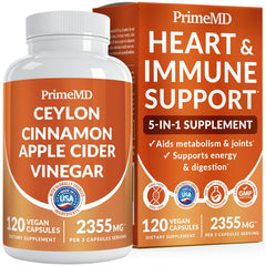 PrimeMD front packaging showing bottle and clear ingredient list benefits