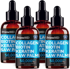 PrimeMD Liquid Collagen Drops in raspberry flavor for hair, skin and nails support