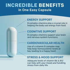 PrimeMD Methylated B Complex label detail emphasizing eight B vitamins for daily energy.
