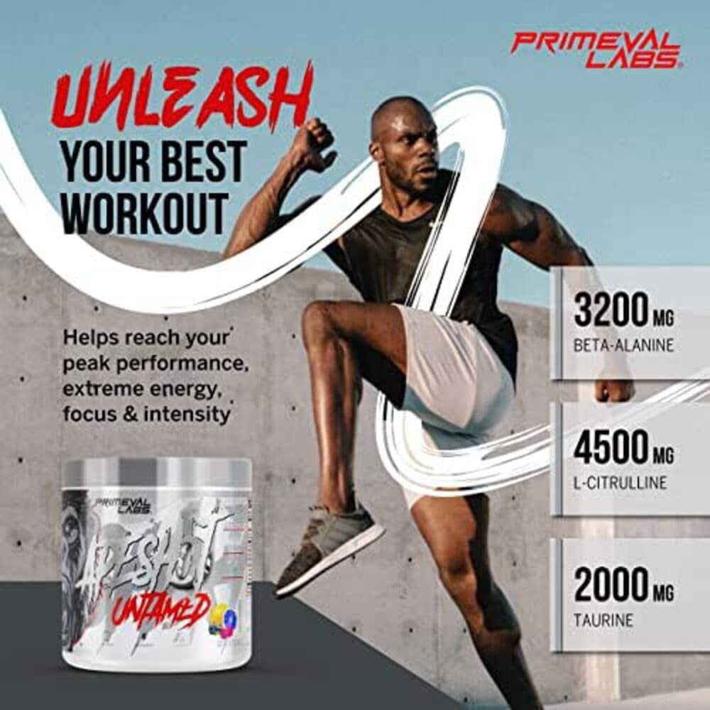 Ape Untamed pre-workout ready-to-drink serving displayed with glass.