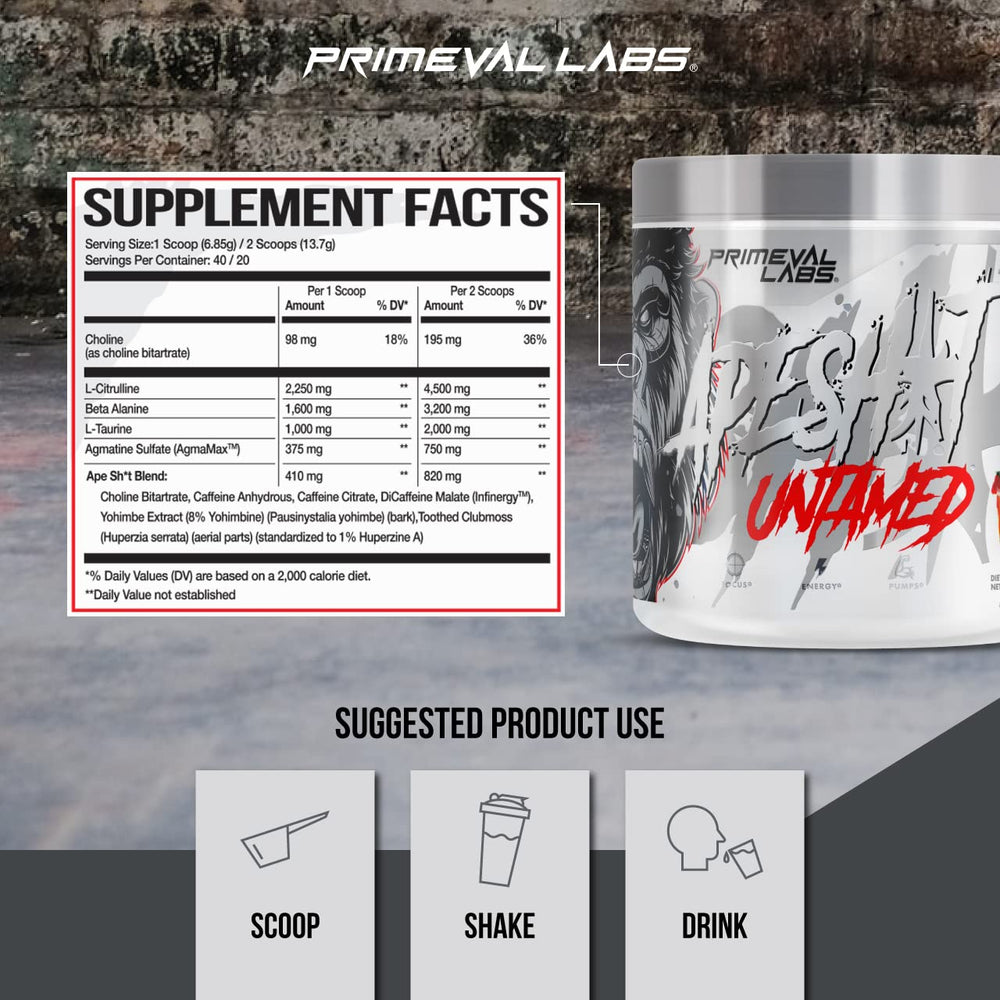 Ape Untamed scoop dispersion ensures accurate dosing before training