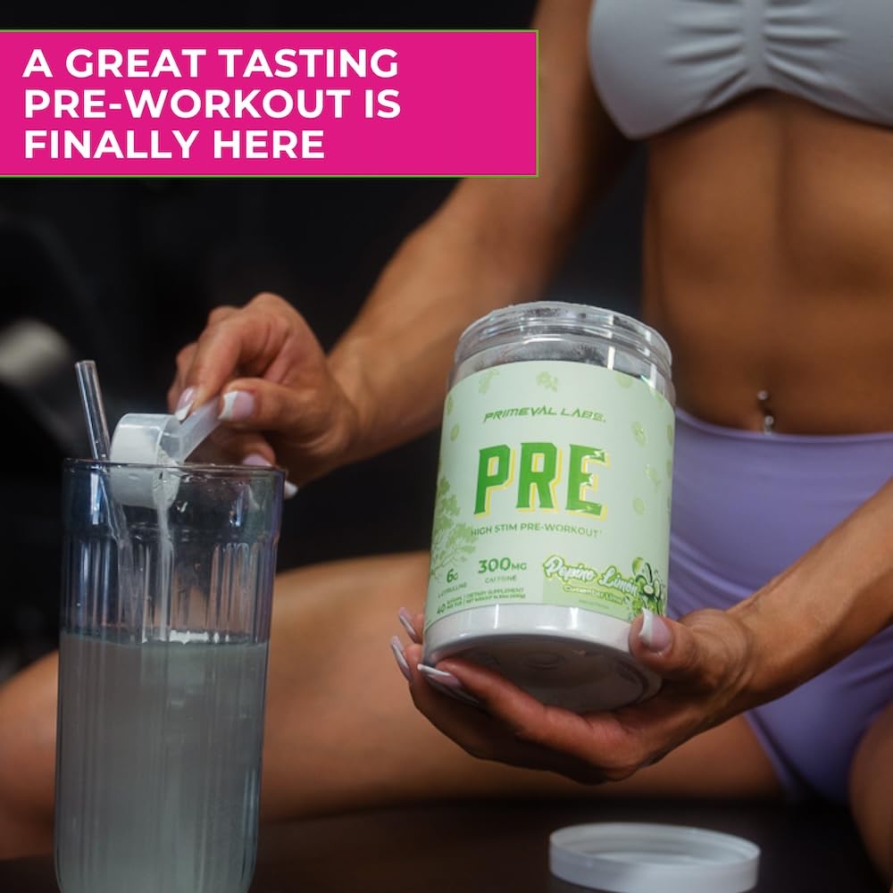 Primeval Labs PRE High-Stim close-up of caffeine and citrulline ingredients.