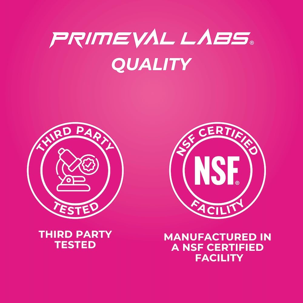 Primeval Labs PRE High-Stim label close-up showing flavor and nutrition.