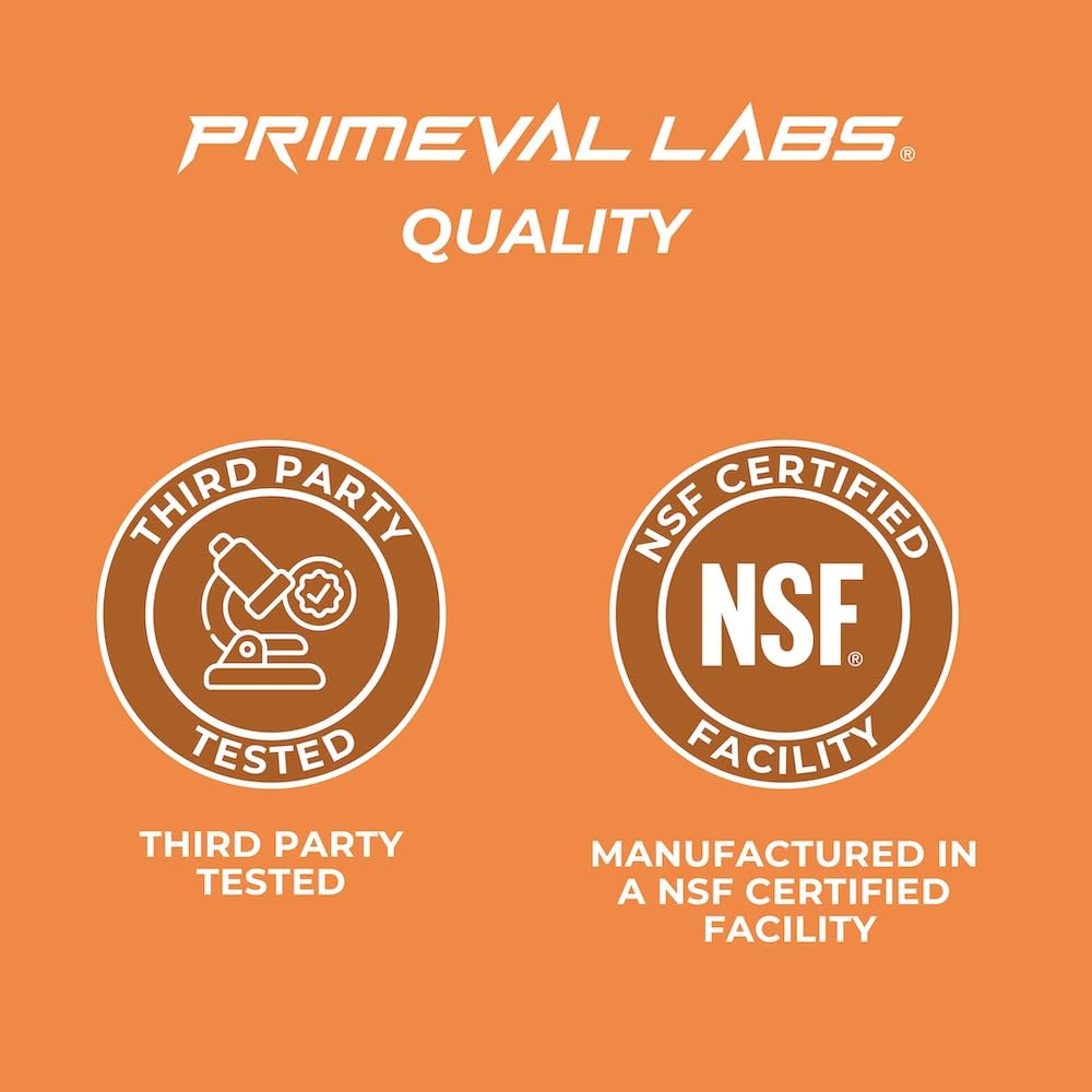 Primeval Labs PRE High-Stim on gym bench during workout