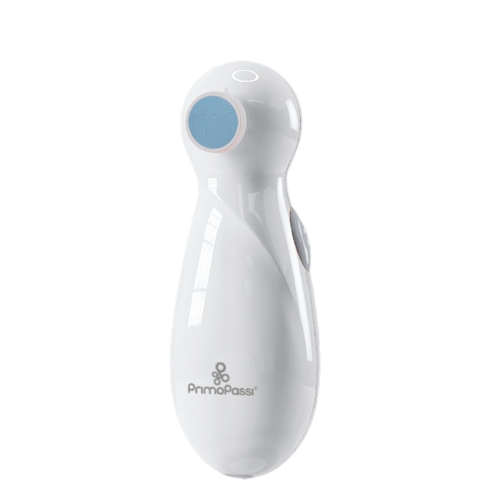 Primo Passi baby electric nail filer in packaging showcases safe, gentle design.