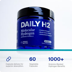PRIMONUTRA DailyH2 capsules pour close-up demonstrates convenience