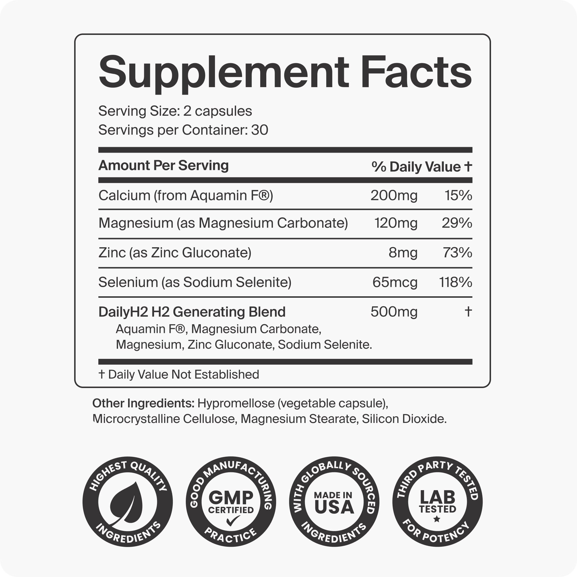 PRIMONUTRA DailyH2 capsules usage scene with glass water