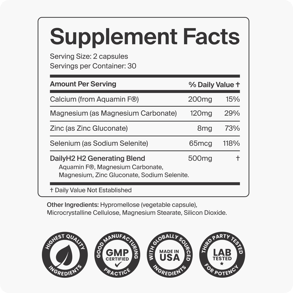 PRIMONUTRA DailyH2 capsules usage scene with glass water