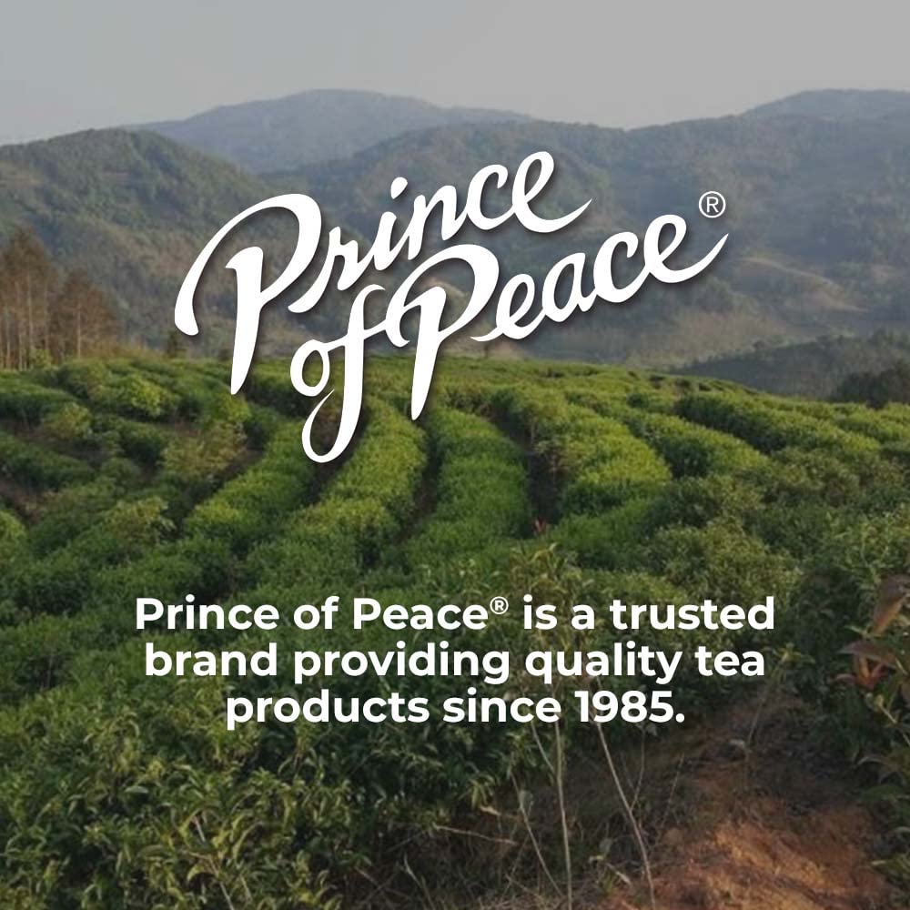 Close-up of dried tea leaves from Prince Of Peace Organic Black Tea