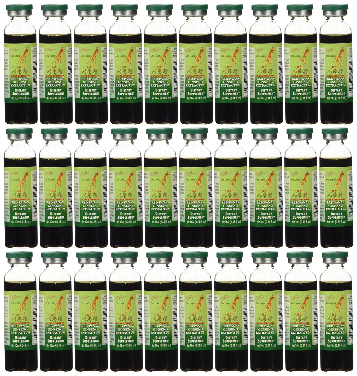 Prince of Peace Red Panax Ginseng Extractum Ultra Strength 30 vials pack for daily energy support